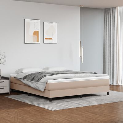 vidaXL Cadre de lit sans matelas cappuccino 180x200 cm similicuir