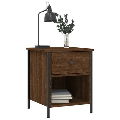 vidaXL Table de chevet chêne marron 40x42x50 cm bois d'ingénierie