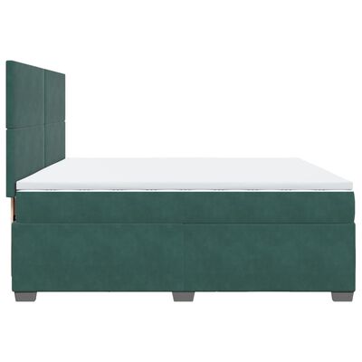 vidaXL Sommier à lattes de lit et matelas Vert foncé 200x200cm Velours