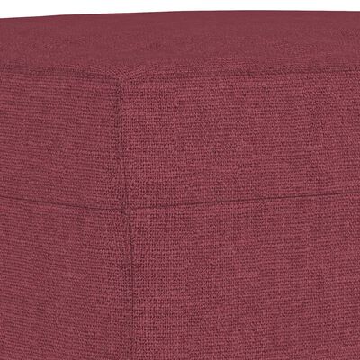 vidaXL Ensemble de canapés 4 pcs avec coussins Rouge bordeaux Tissu