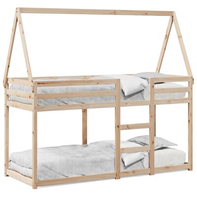 vidaXL Lit superposé sans matelas 75x190 cm bois de pin massif