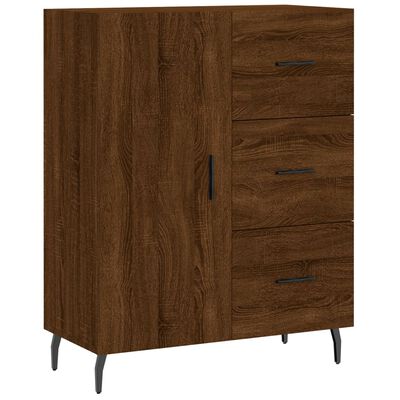 vidaXL Buffet haut Chêne marron 69,5x34x180 cm Bois d'ingénierie