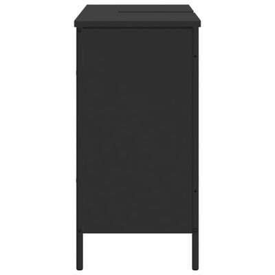 vidaXL Armoire lavabo de salle de bain noir 80x30x60 cm