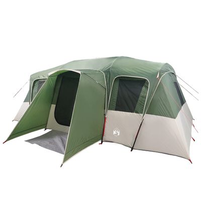 vidaXL Tente familiale tunnel 16 personnes vert imperméable