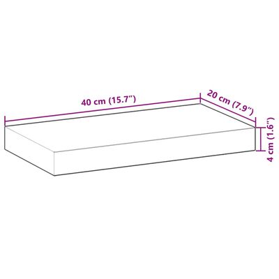 vidaXL Étagères flottantes 3 pcs 40x20x4 cm acacia massif non traité