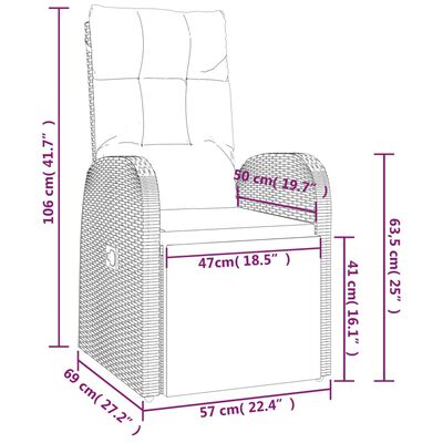 vidaXL Ensemble à manger de jardin coussins 7 pcs noir résine tressée