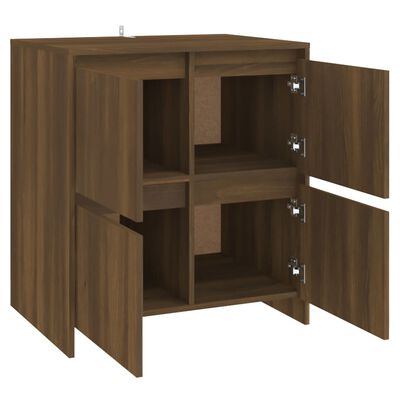 vidaXL Buffets 2 pcs Chêne marron 70x41x75 cm Bois d'ingénierie