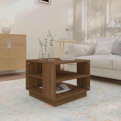 vidaXL Table basse chêne marron 55x55x43 cm bois d'ingénierie