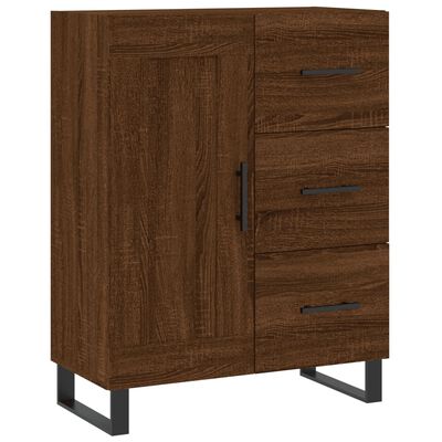 vidaXL Buffet haut Chêne marron 69,5x34x180 cm Bois d'ingénierie