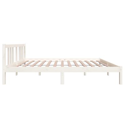 vidaXL Cadre de lit sans matelas blanc bois massif 140x200 cm