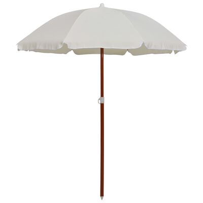 vidaXL Parasol de jardin avec mât en acier 180 cm Sable