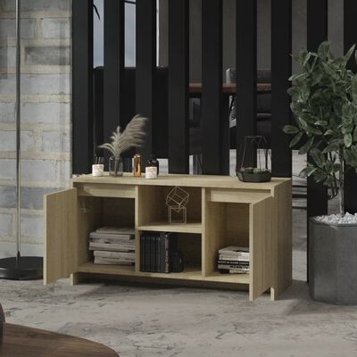 vidaXL Meuble TV Chêne sonoma 102x37,5x52,5 cm Bois d'ingénierie