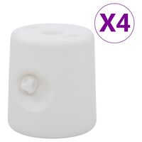 vidaXL Poids de tonnelle 4 pcs PE Blanc