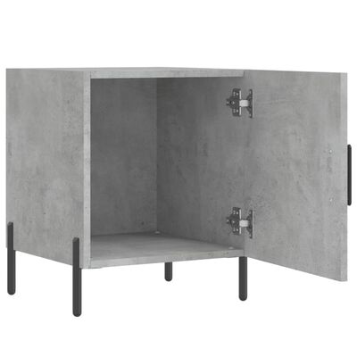 vidaXL Tables de chevet 2 pcs gris béton 40x40x50 cm bois d’ingénierie