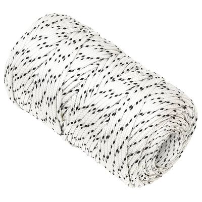 vidaXL Corde de bateau tressé Blanc 2 mmx500 m Polyester