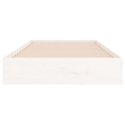 vidaXL Cadre de lit blanc bois massif 100x200 cm