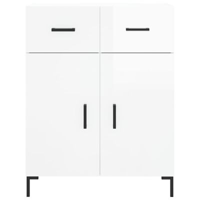 vidaXL Buffet Blanc brillant 69,5x34x90 cm Bois d'ingénierie