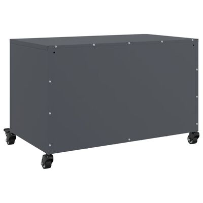 vidaXL Meuble TV anthracite 68x39x43,5 cm acier