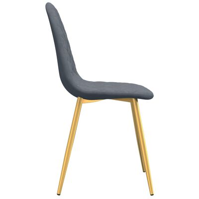 vidaXL Chaises à manger lot de 4 Gris foncé Velours