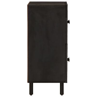 vidaXL Armoire latérale noir 60x33x75 cm bois massif de manguier