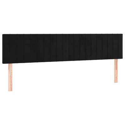 vidaXL Tête de lit à LED Noir 180x5x78/88 cm Velours