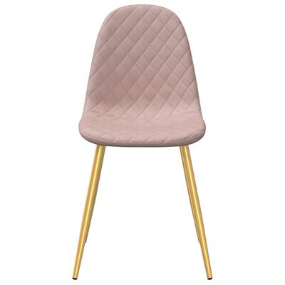 vidaXL Chaises à manger lot de 4 Rose Velours