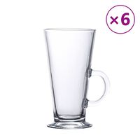 vidaXL Verres à latte avec poignée 6 pcs 250 ml