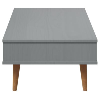 vidaXL Table basse MOLDE Gris 100x55x31 cm Bois de pin massif