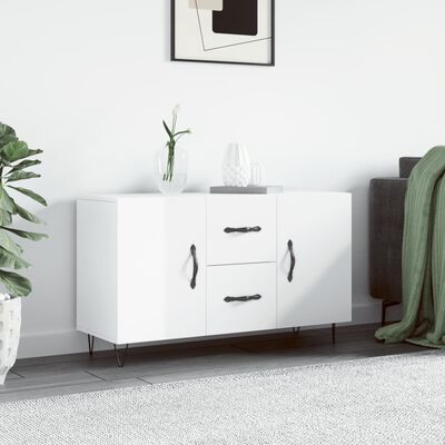 vidaXL Buffet blanc brillant 100x36x60 cm bois d'ingénierie