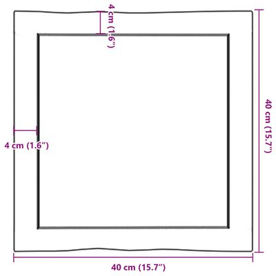 vidaXL Dessus de table bois massif traité bordure assortie