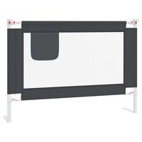 vidaXL Barrière de sécurité de lit d'enfant Gris foncé 90x25 cm Tissu