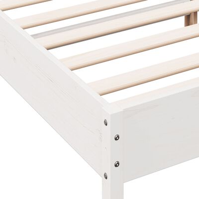 vidaXL Cadre de lit sans matelas blanc 140x200 cm bois de pin massif