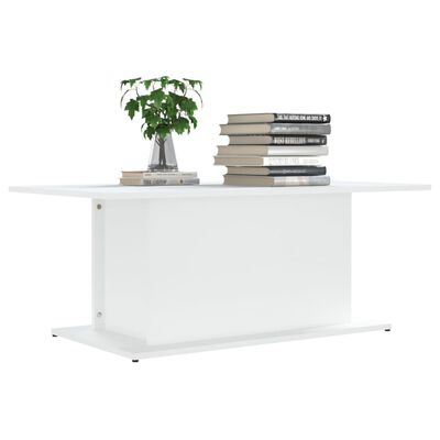 vidaXL Table basse blanc 102x55,5x40 cm bois d'ingénierie