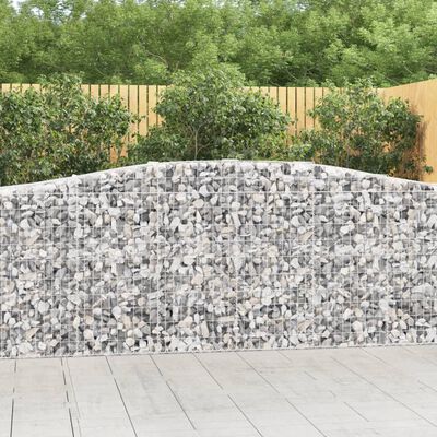 vidaXL Paniers à gabions arqués 3 pcs 400x50x100/120 cm Fer galvanisé