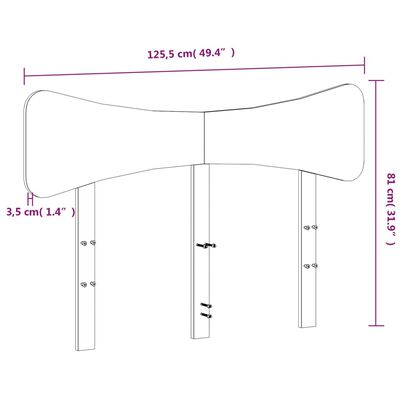 vidaXL Tête de lit blanc 120 cm bois massif de pin