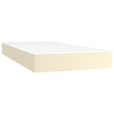 vidaXL Sommier à lattes de lit avec matelas et LED Crème 200x200 cm