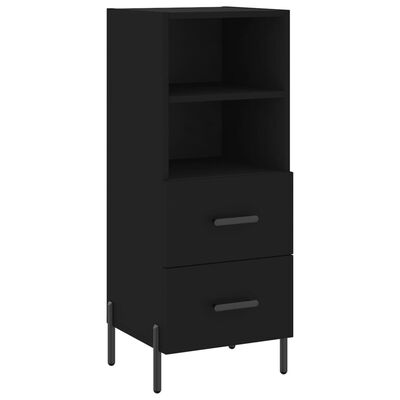 vidaXL Buffet haut Noir 34,5x34x180 cm Bois d'ingénierie