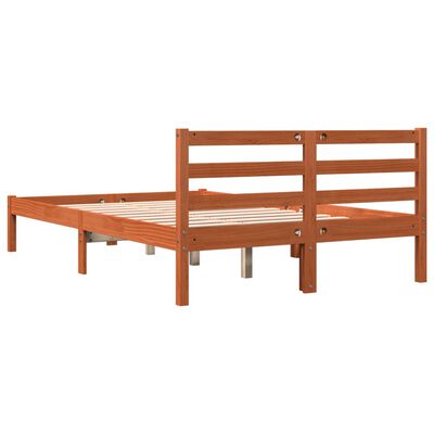 vidaXL Cadre de lit sans matelas cire marron 120x200cm bois pin massif