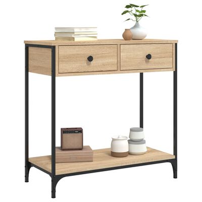 vidaXL Table console chêne sonoma 75x34,5x75 cm bois d'ingénierie