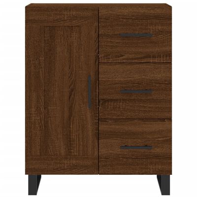 vidaXL Buffet haut Chêne marron 69,5x34x180 cm Bois d'ingénierie