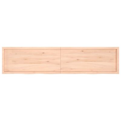 vidaXL Comptoir de salle de bain 220x50x(2-4)cm bois massif non traité