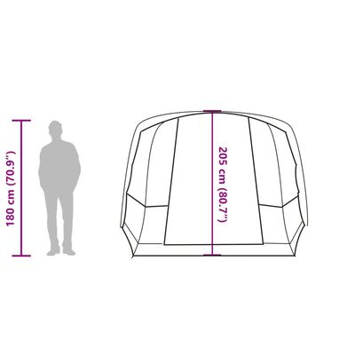 vidaXL Tente de camping tunnel 4 personnes bleu imperméable