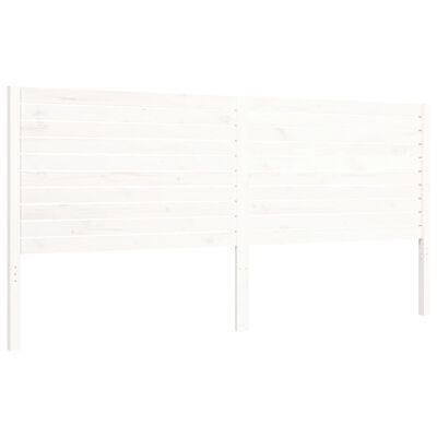 vidaXL Cadre de lit avec tête de lit blanc 200x200 cm bois massif