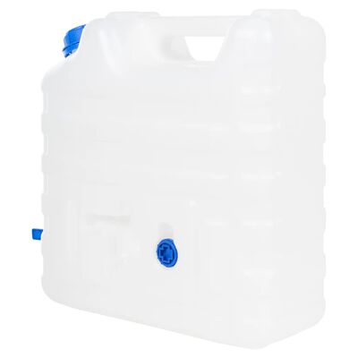 vidaXL Réservoir d'eau avec robinet transparent 15 L plastique