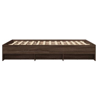 vidaXL Cadre de lit sans matelas chêne marron 140x200 cm