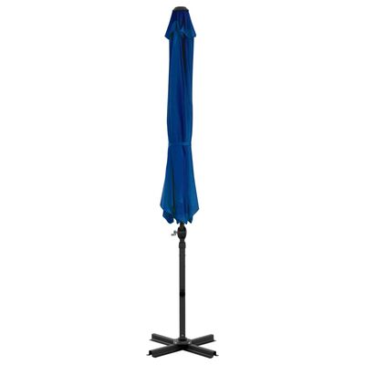 vidaXL Parasol de jardin en porte-à-faux mât en aluminium bleu azuré