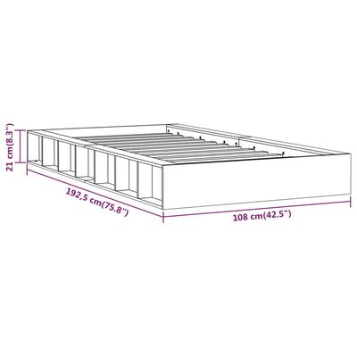 vidaXL Cadre de lit sans matelas blanc 90x190 cm bois massif