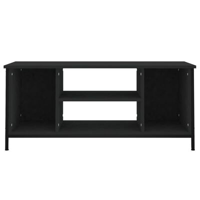 vidaXL Meuble TV noir 102x35x45 cm bois d'ingénierie