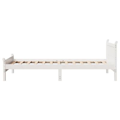 vidaXL Cadre de lit sans matelas blanc 90x200 cm bois de pin massif