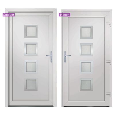 vidaXL Porte d'entrée Blanc 98x200 cm PVC